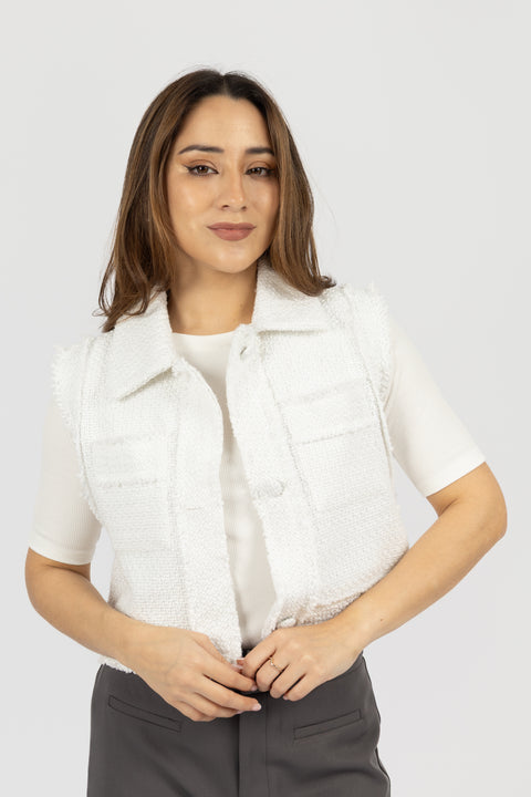 Chaleco Trish - Perla