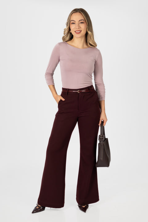 ⁠Pantalón Vanessa -  Burgundy