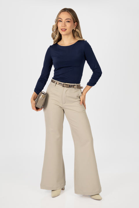 ⁠Pantalón Vanessa -  Beige Humo