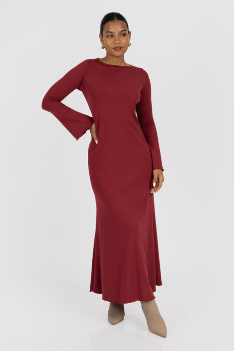 Vestido Cayetana - Guinda