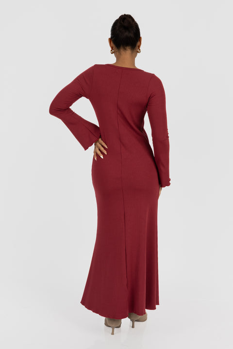 Vestido Cayetana - Guinda