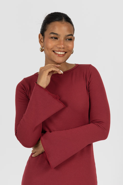 Vestido Cayetana - Guinda