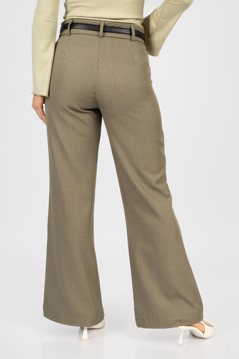 Pantalon Renata - Rayas Verde Olivo