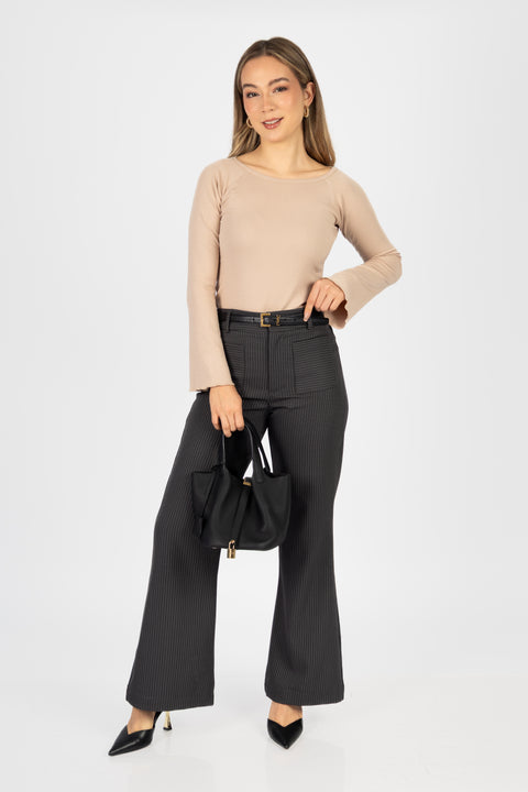 Pantalon Renata - Rayas Plomo