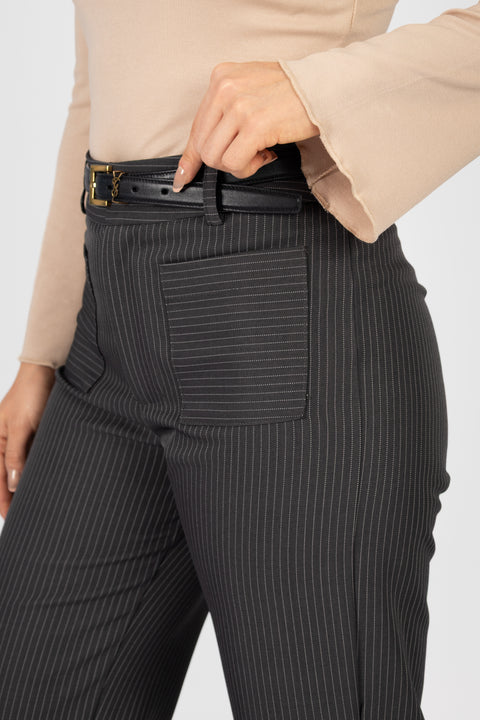 Pantalon Renata - Rayas Plomo
