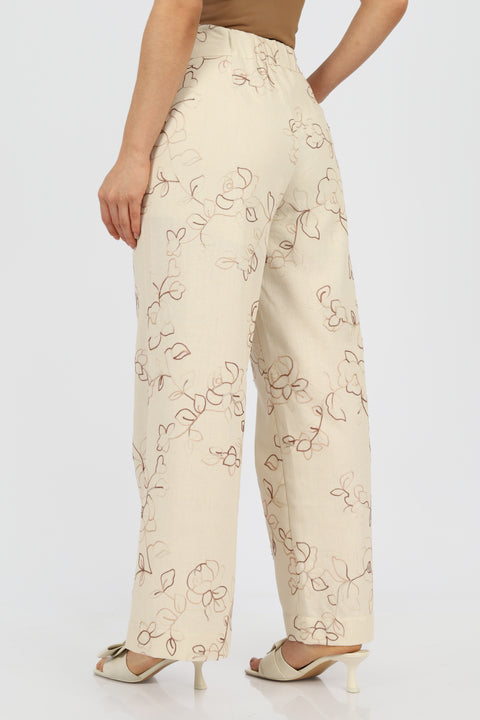 Pantalón Flavia - Crema