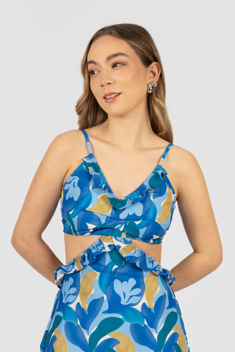 Vestido Brandy - Azul