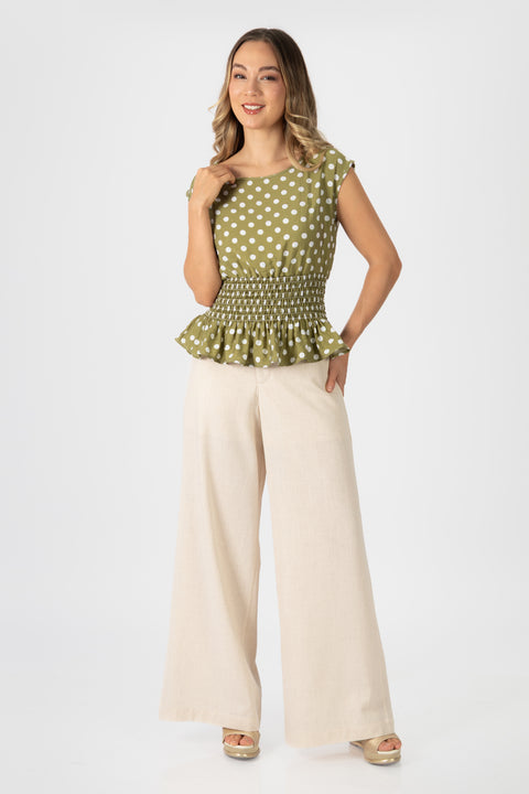 Pantalon Renata - Crema