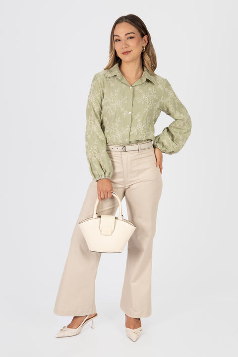 Pantalón Megan - Crema