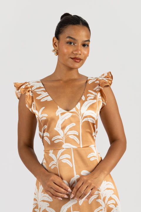 Vestido Lisa - Champagne