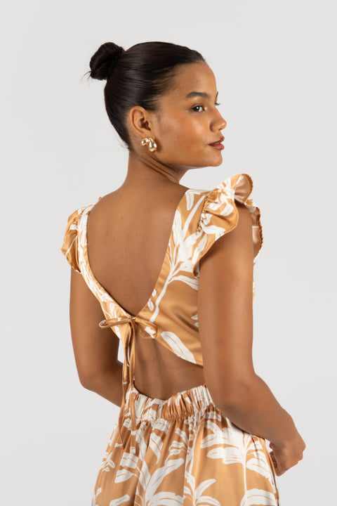 Vestido Lisa - Champagne