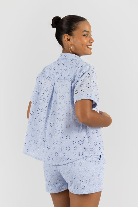 Blusa Larissa - Celeste