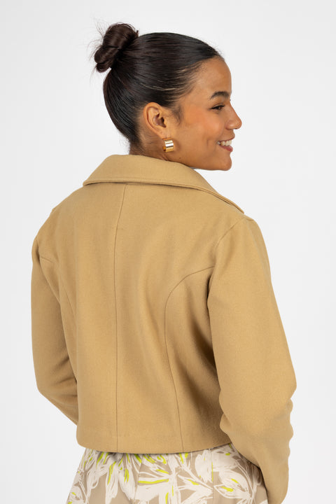 Abrigo Corto Donna - Mostaza
