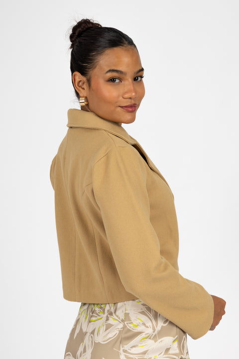 Abrigo Corto Donna - Mostaza