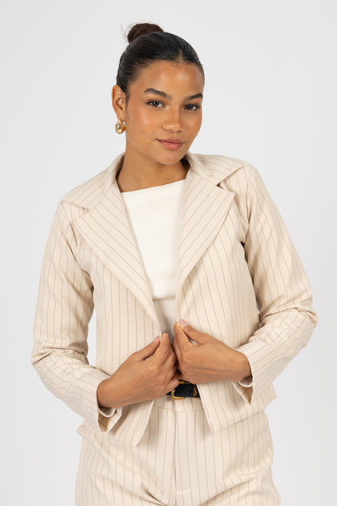 Blazer Camille - Crema rayas